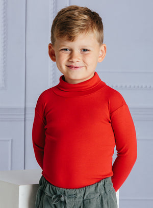 Unisex Classic Turtle Neck in Red