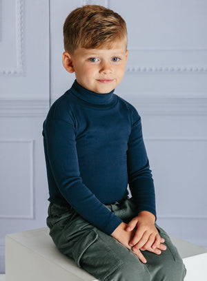 Unisex Classic Turtle Neck in Navy