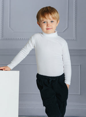 Unisex Classic Turtle Neck in White