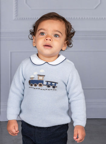 Baby Thomas Train Sweater