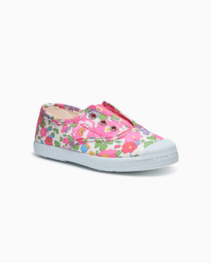 Hampton Canvas Plum Plimsolls in Pink Betsy