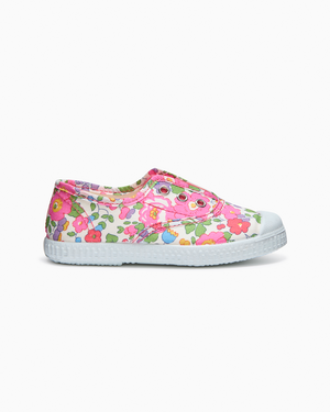 Hampton Canvas Plum Plimsolls in Pink Betsy