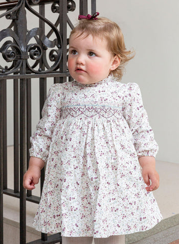 Baby Edie Floral Frill Collar Dress