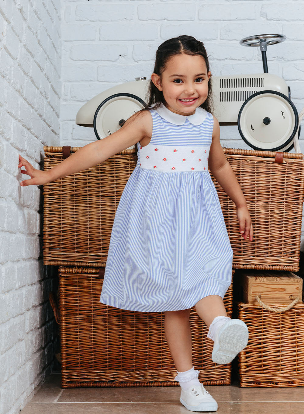 Three Sisters Clothing Peter Rabbit Smocked Easter Girl Dress