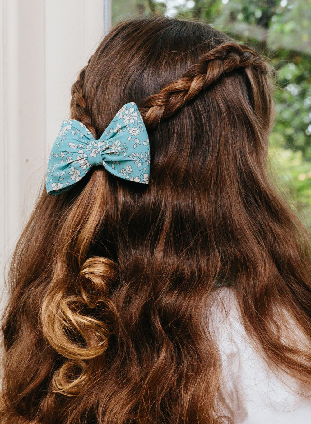 Aqua Blue Clip-on Hair Bow, Hair Accessories