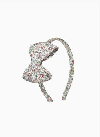 Big Bow Headband in Pink Floral