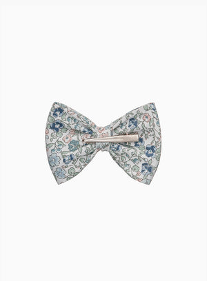 Bow Hair Clip in Blue Floral