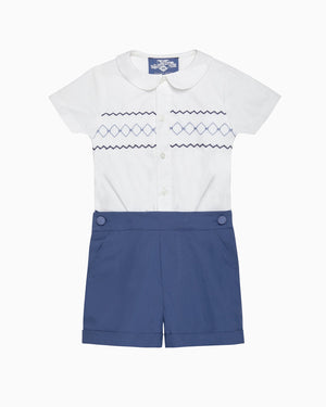 Trotters Heritage Set The Smocked Rupert Set in French Navy