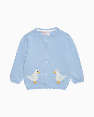 Confiture Cardigan Baby Duck Cardigan in Cornflower Blue