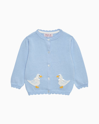 Confiture Cardigan Baby Duck Cardigan in Cornflower Blue