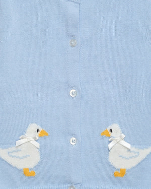 Confiture Cardigan Baby Duck Cardigan in Cornflower Blue