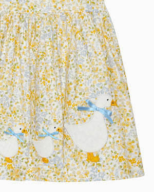 Confiture Dress Baby Duck Dress in Lemon/Blue Floral