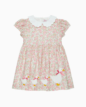 Baby Duck Dress in Pink Floral