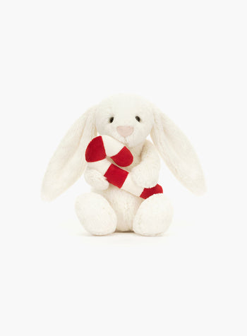 Jellycat Bashful Bunny with Candy Cane