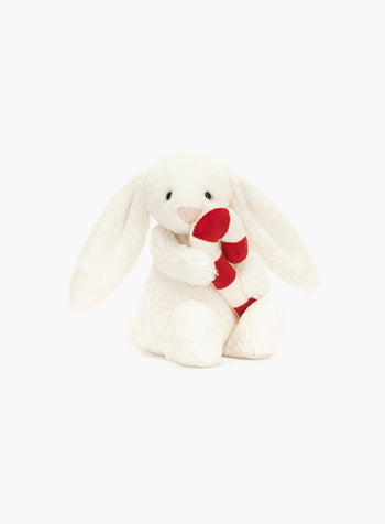 Jellycat Bashful Bunny with Candy Cane