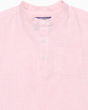 Oscar Shirt in Pale Pink Stripe