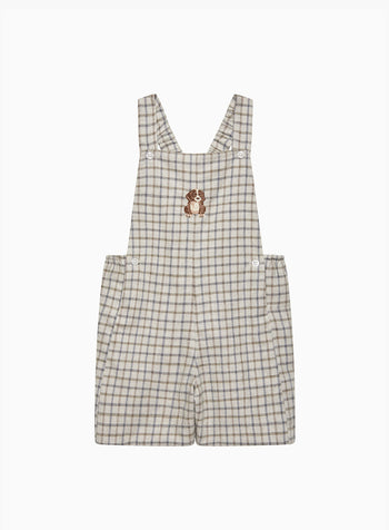 Baby Alfie Bib Shorts in Brown Check