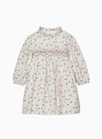 Baby Edie Floral Frill Collar Dress