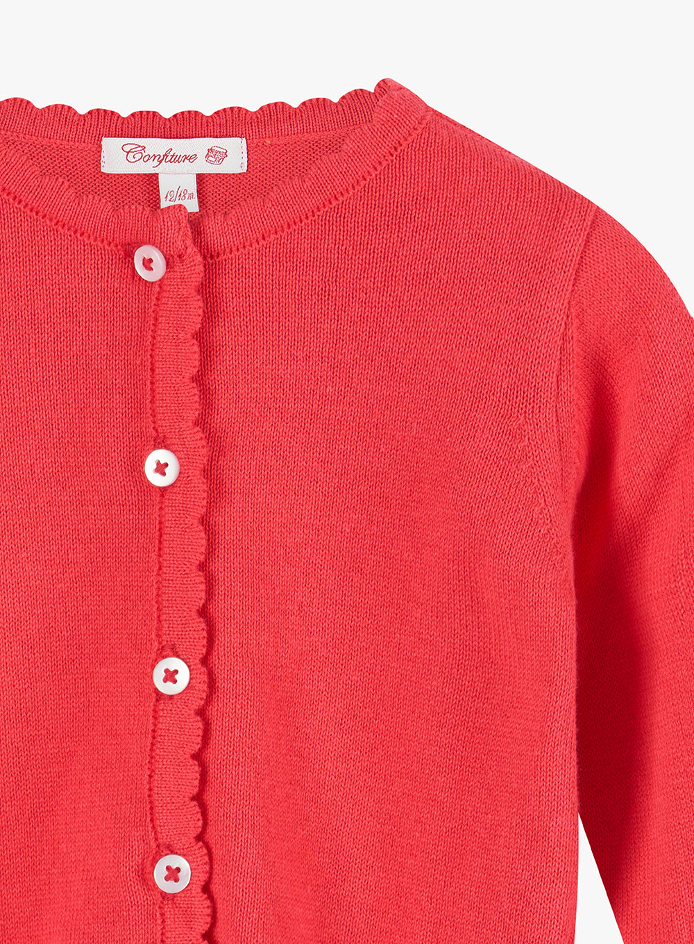 Baby Girls Pretty Scalloped Edge Cardigan in Watermelon | Trotters ...