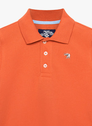 Harry Piqué Polo in Orange