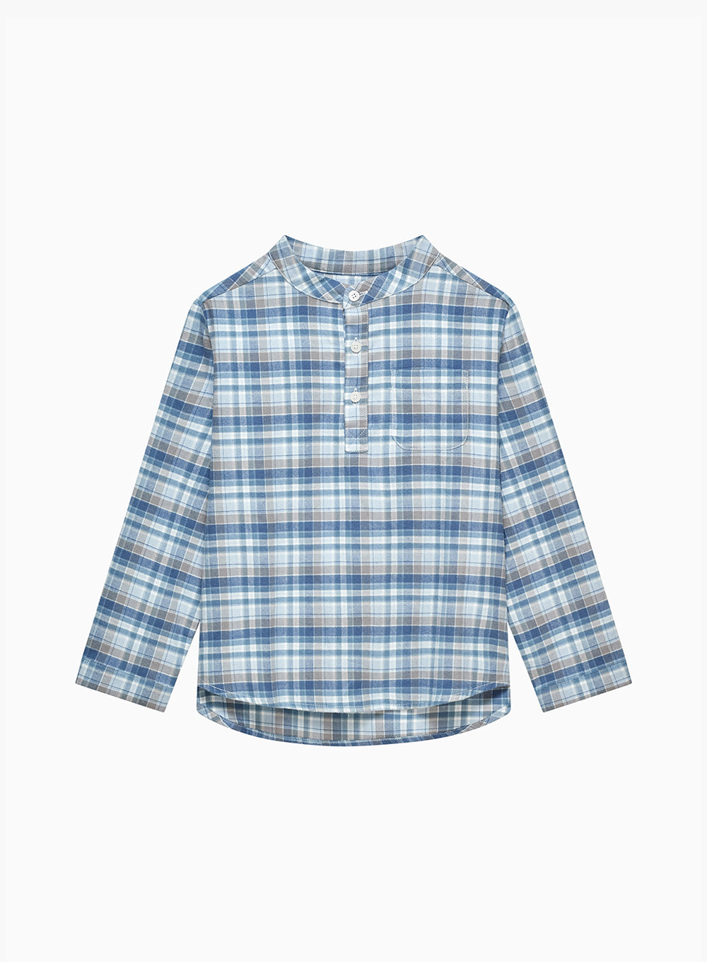 Oscar Shirt in Blue Check | Trotters London – Trotters Childrenswear USA