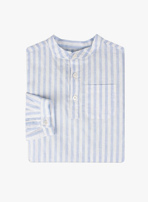 Oscar Shirt in Pale Blue Stripe