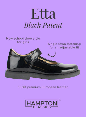 Hampton Classics School Shoes Hampton Classics Etta School Shoes in Black Patent