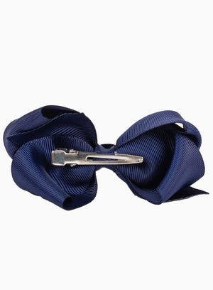 Extra Large Bow Hair Clip in Navy