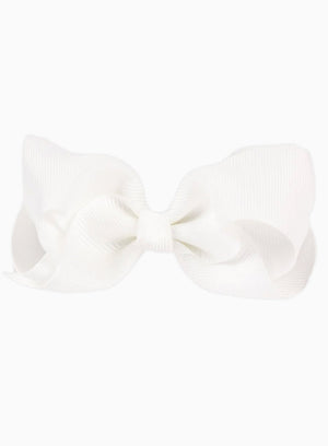 Extra Large Bow Hair Clip in White