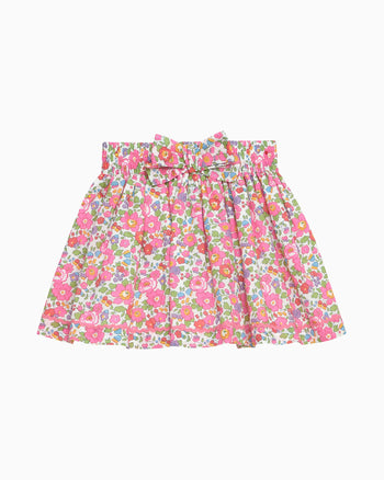 Bow Skirt in Pink Betsy