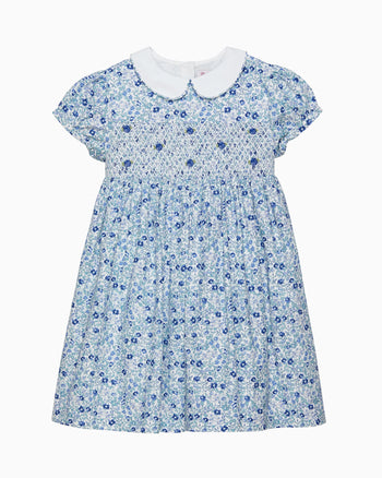 Confiture Dress Catherine Smocked Dress in Blue Floral