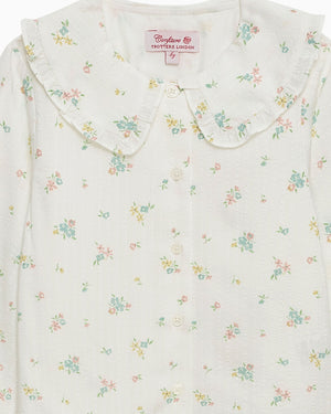 Floral Pie Crust Blouse