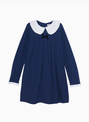 Violet Pie Crust Dress in Navy