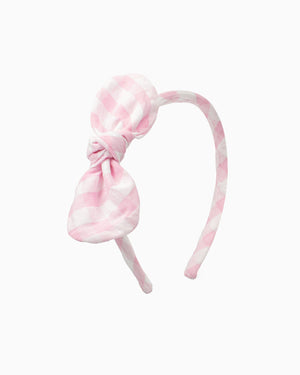 Lily Rose Alice Bands Big Bow Alice Band in Pink Gingham