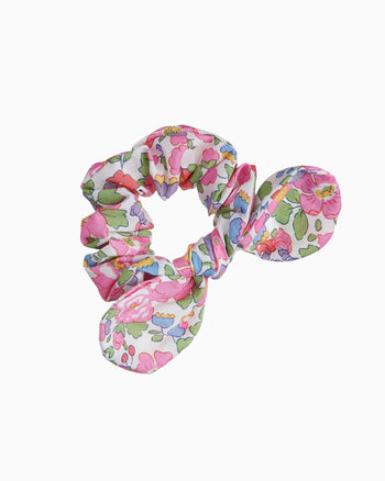 Bow Scrunchie in Pink Betsy