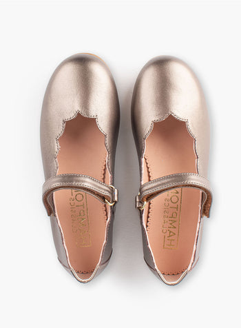 Hampton Classics Lilly Party Shoes in Metallic Gold