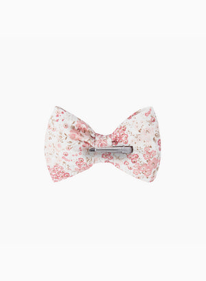 Bow Hair Clip in Pink Floral