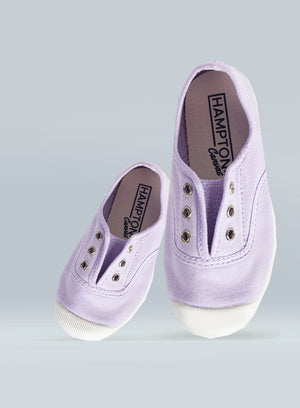 Hampton Canvas Plum Plimsolls in Lilac