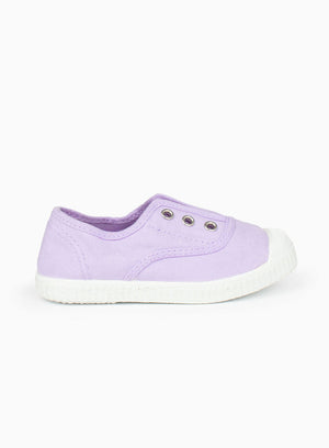 Hampton Canvas Plum Plimsolls in Lavender