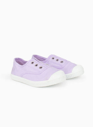 Hampton Canvas Plum Plimsolls in Lavender