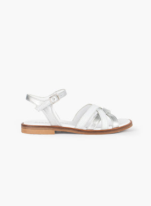 Hampton Classics Matilda Sandals in White/Silver