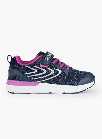 Hampton Sport Bolt Sneakers in Navy/Lilac Sparkle