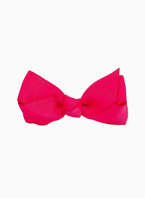 Large Bow Hair Clip in Shocking Pink