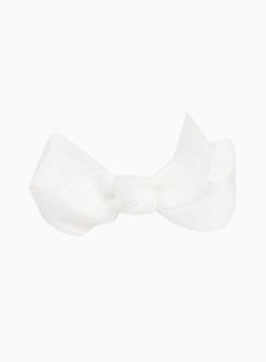 Large Bow Hair Clip in White