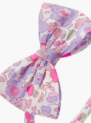 Big Bow Alice Band in Lilac Betsy