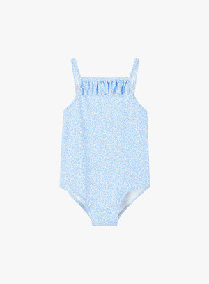 Frill Swimsuit in Miniature Floral