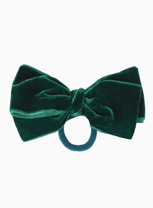 Velvet Bow Hair Bobble in Bottle