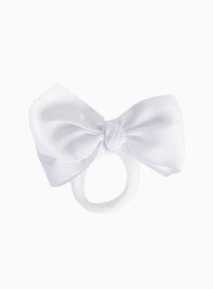 Medium Bow Hair Bobble in White