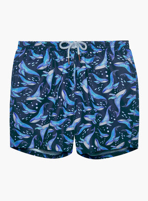 Mens Daddy & Me Swimshorts in Whale