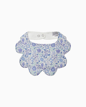 Scalloped Bib in Blue Danjo